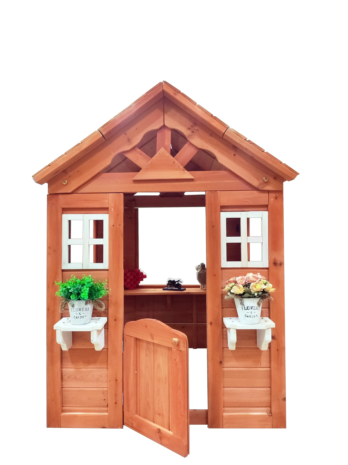 Wooden Kids Playhouse with Service Stations P467214