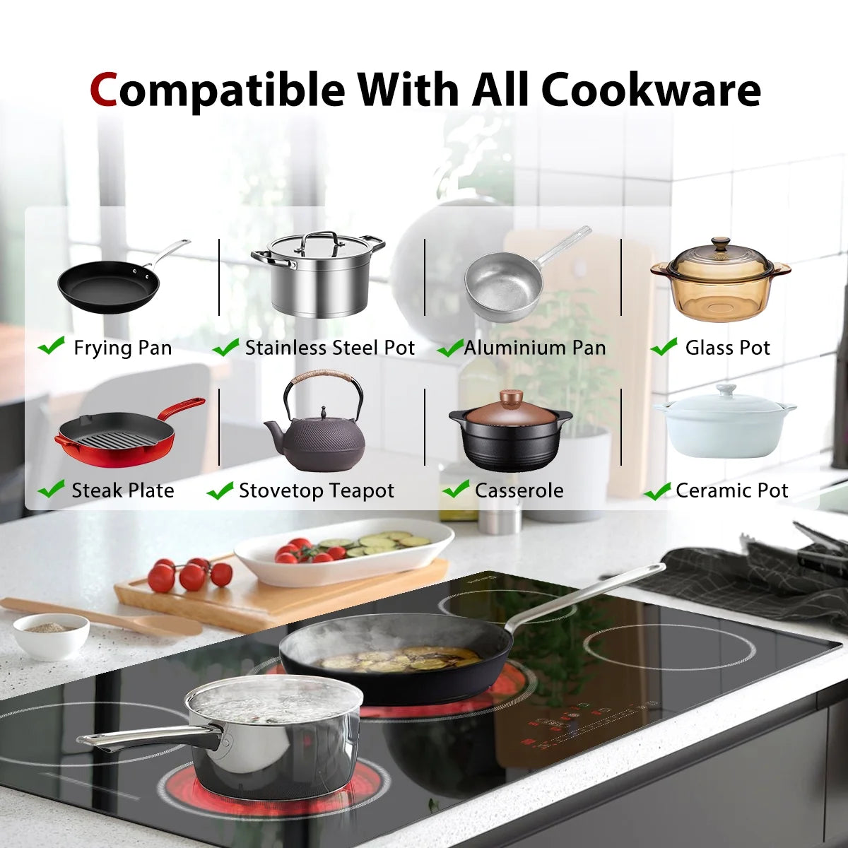 36in 5 Elements Black Radiant Electric Cooktop I45279