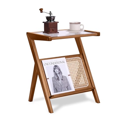 Bamboo Rattan Coffee Table with Wheels F371