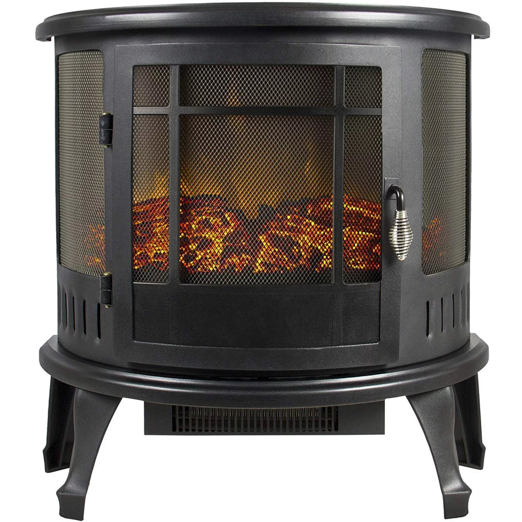 Free Standing Electric Fireplace Stove Black M59493