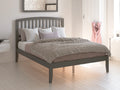 Queen Platform Bed with Open Foot Board in Grey M217