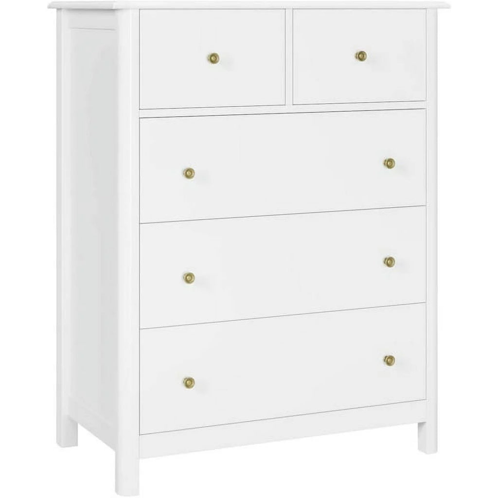 White 5 Drawer Kids Dresser Y1075