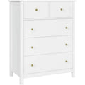 White 5 Drawer Kids Dresser Y1075