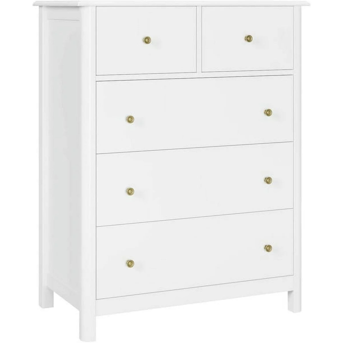 White 5 Drawer Kids Dresser Y1075