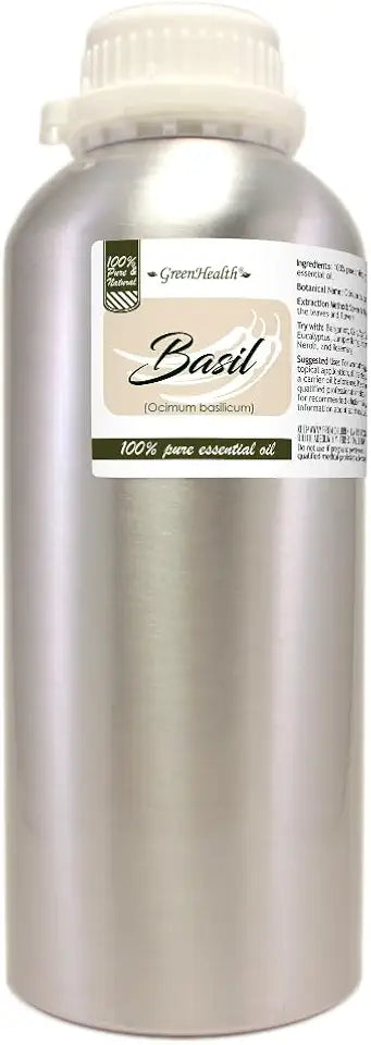 32 fl oz Pure Basil Essential Oil Aluminum Bottle C45450