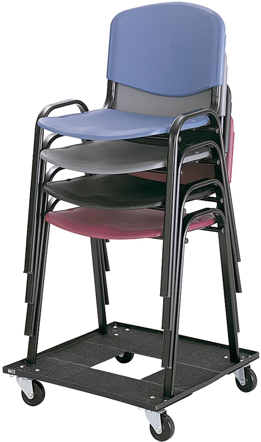 Black Stacking Chair Cart N438