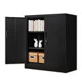 Black Lockable Steel Storage Cabinet with 2 Drawers F273