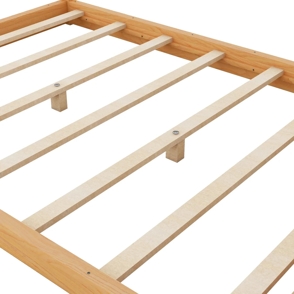 White Queen Size Wood Canopy Bed Frame with Headboard Y671