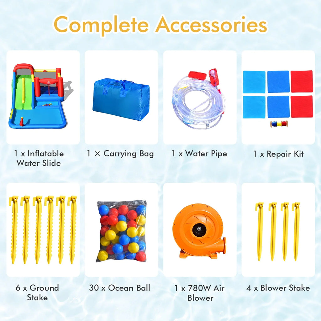 Inflatable Water Slide Kids Bounce Castle with Blower B101