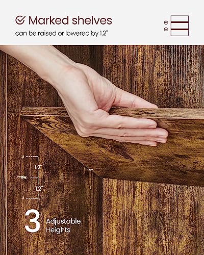 5-Tier Rustic Brown Bookshelf O265