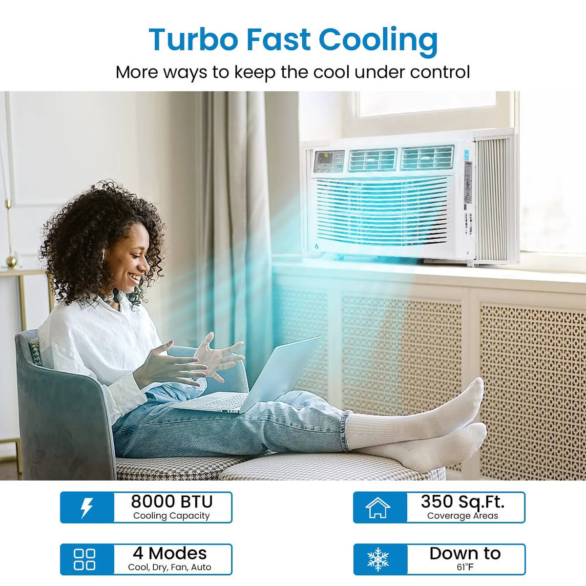 White 6,000 BTU Window-Mounted Air Conditioner N163
