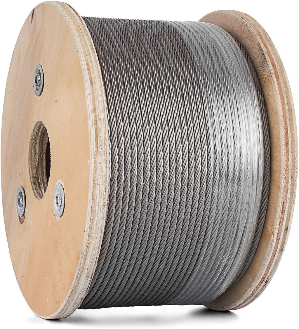 304 Stainless Steel Wire Rope 500ft 3/16 7x19 Cable L9041