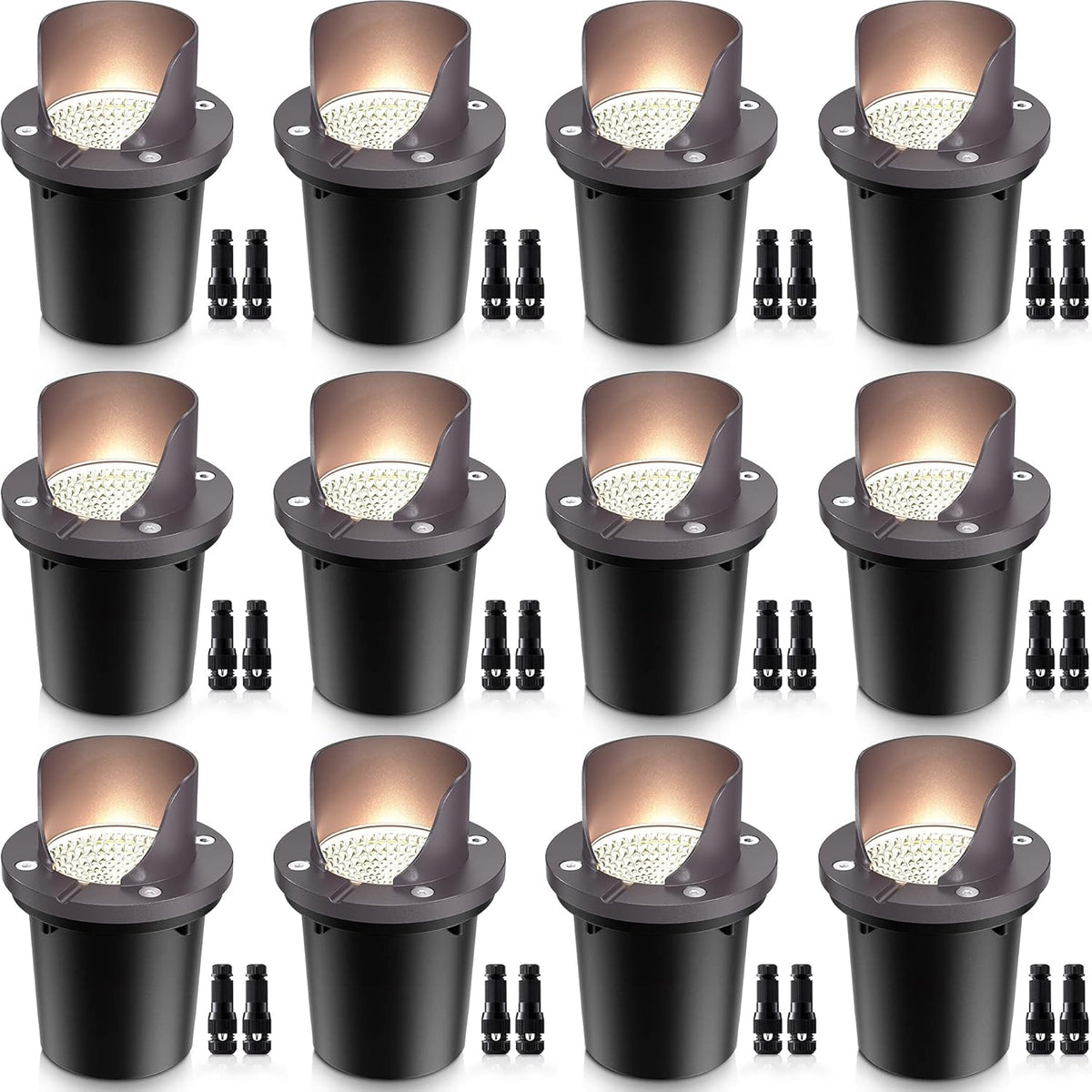 12 Pack Low Voltage LED Landscape Lights Warm White X966152
