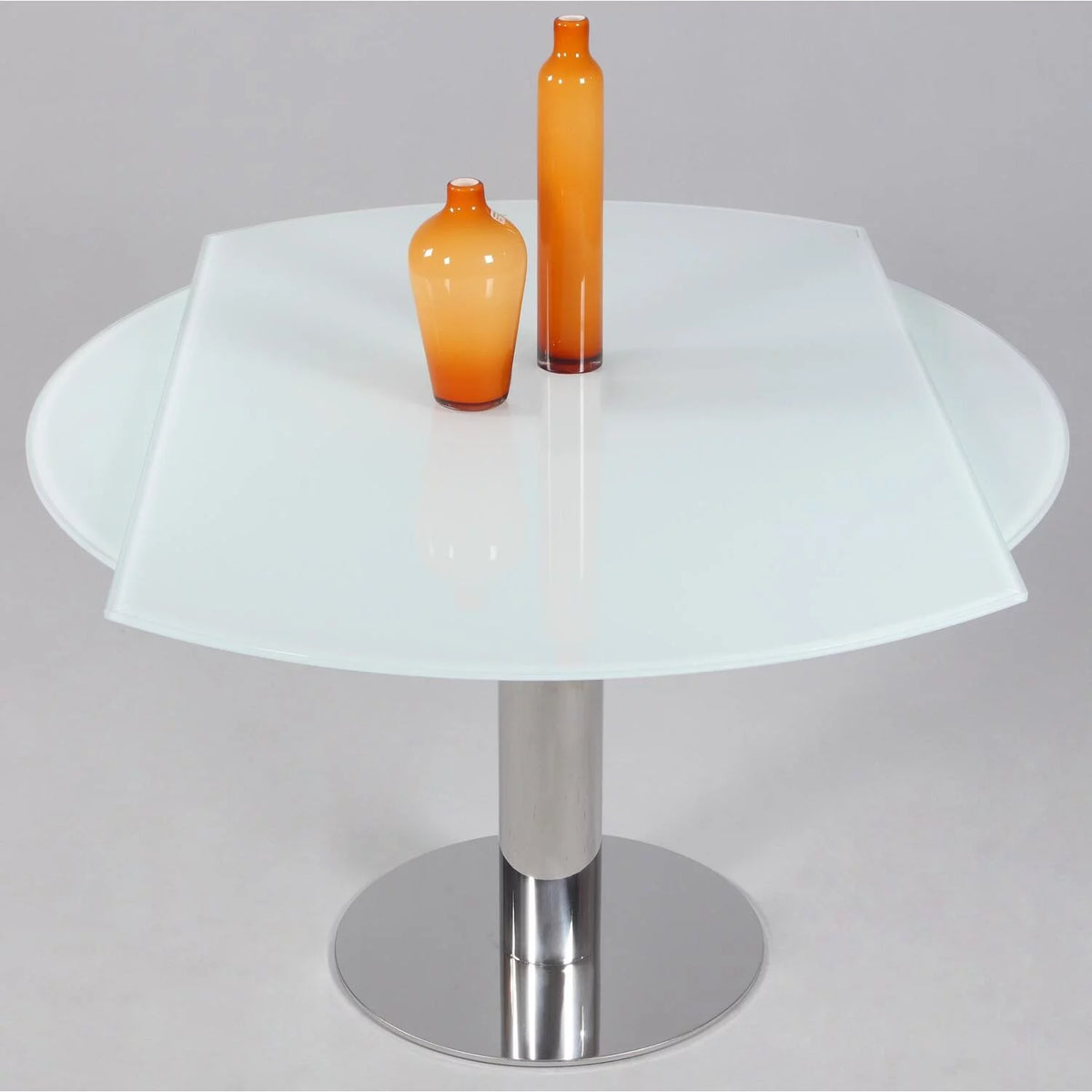 Contemporary White Glass Dining Table M42790