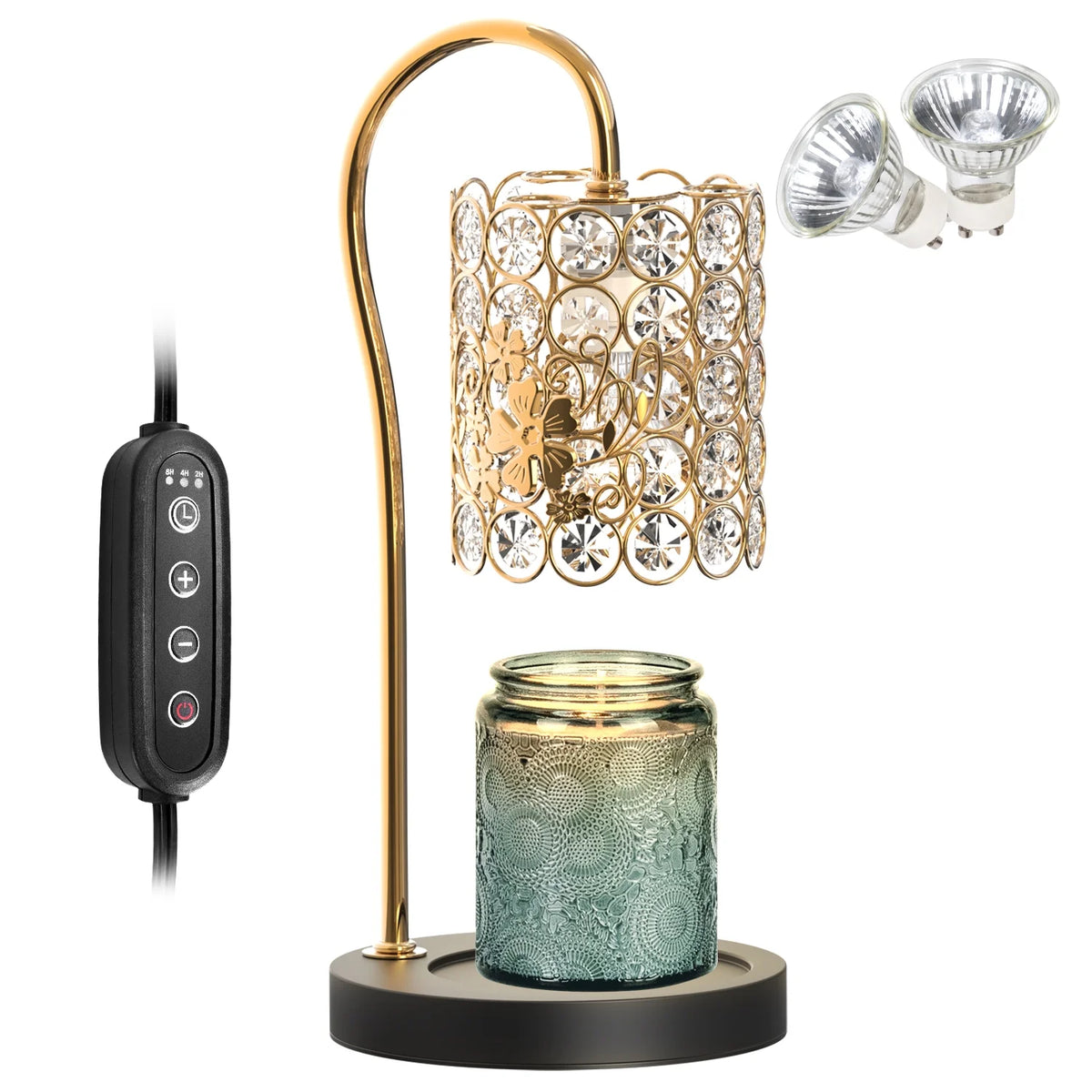 Black Candle Warmer Lamp with Timer P280