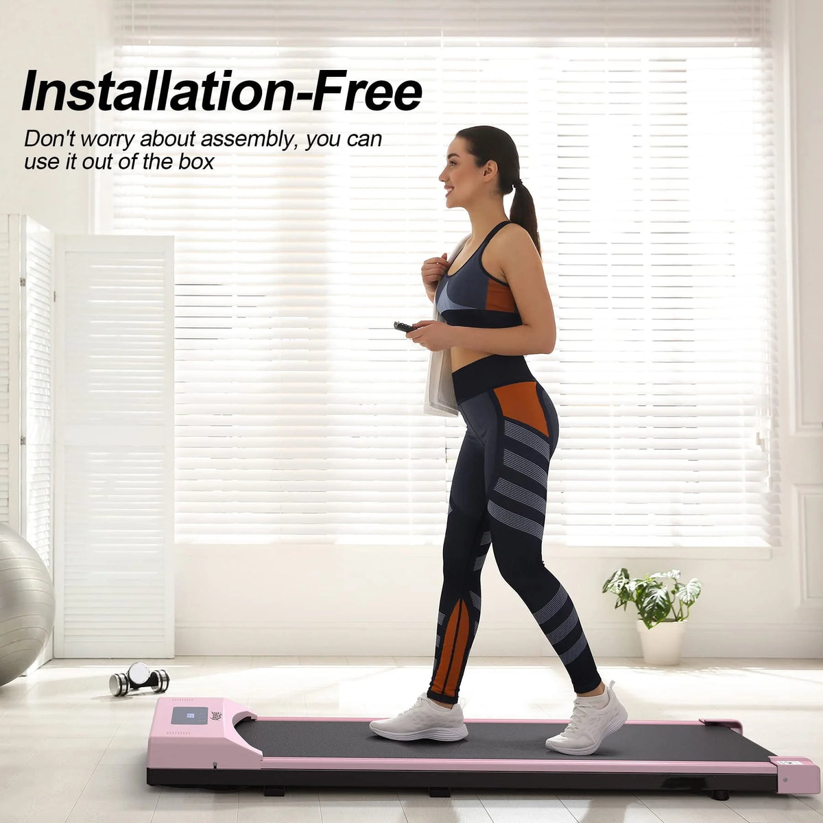 Under Desk Treadmill with Remote Control White T335