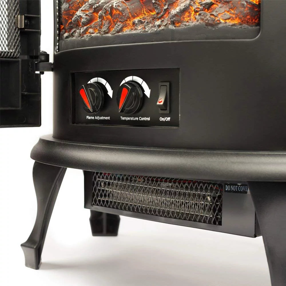 Free Standing Electric Fireplace Stove Black M59493