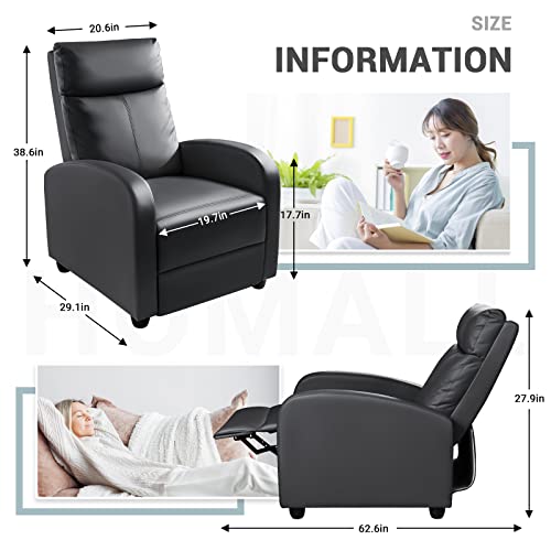 Black PU Leather Recliner Chair B60912