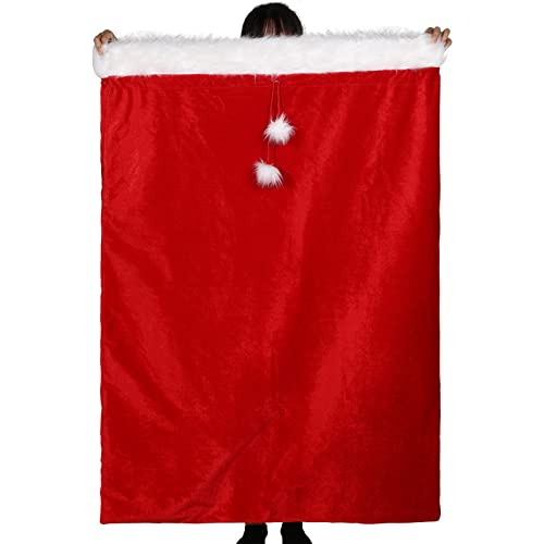 56 x 36 Inch Extra Large Velvet Santa Gift Sack with Drawstring T69264