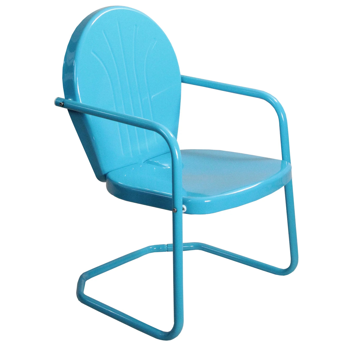 Sky Blue Outdoor Retro Metal Tulip Armchair B7888