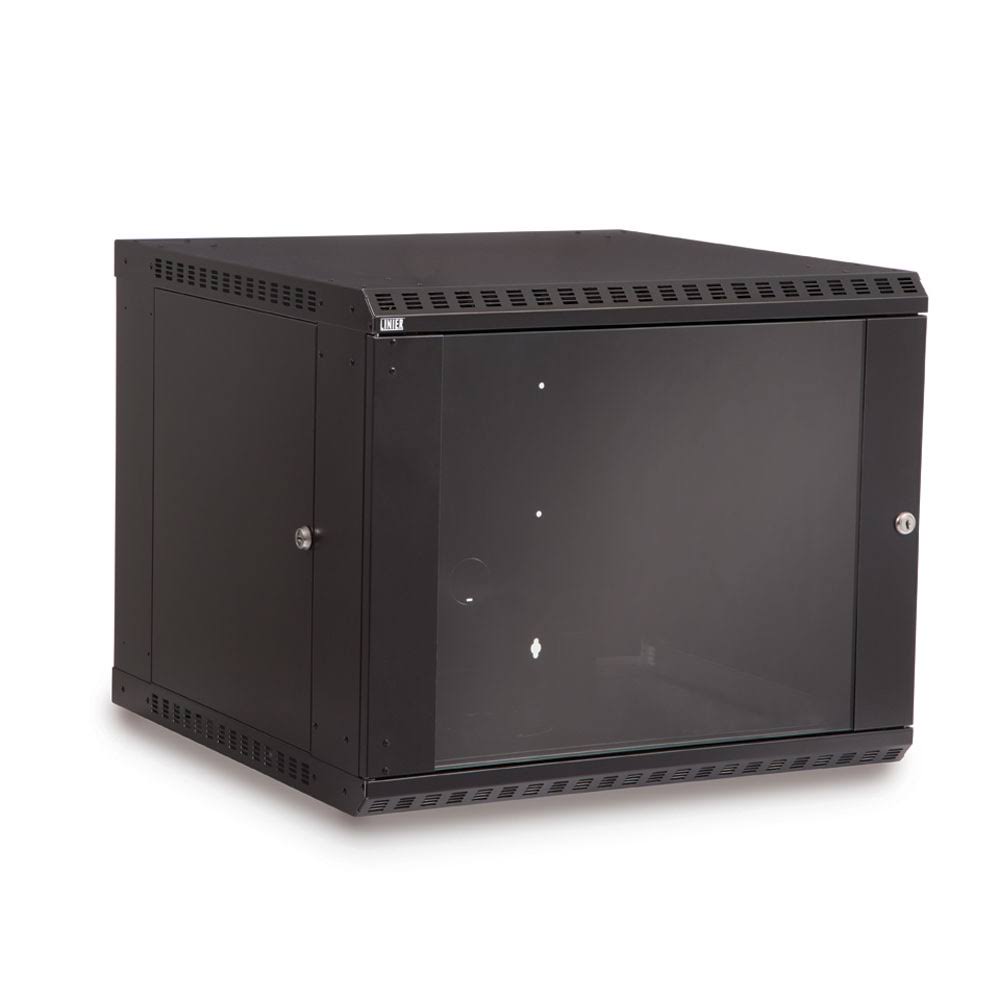 9U Swing-Out Wall Mount Cabinet with Glass Door J838285