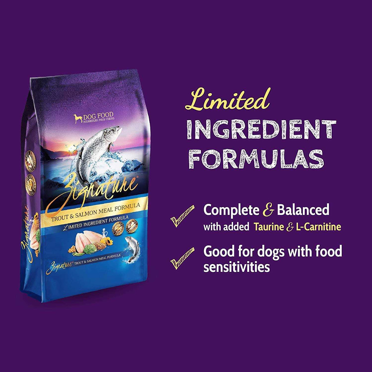 Dry Dog Food Trout Salmon Formula J9975