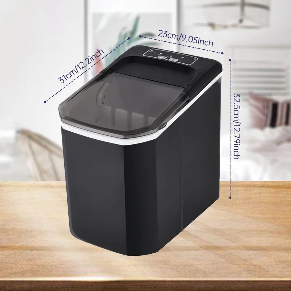 Countertop Ice Maker with Ice Scoop and Basket, 2 Ice Sizes W4126