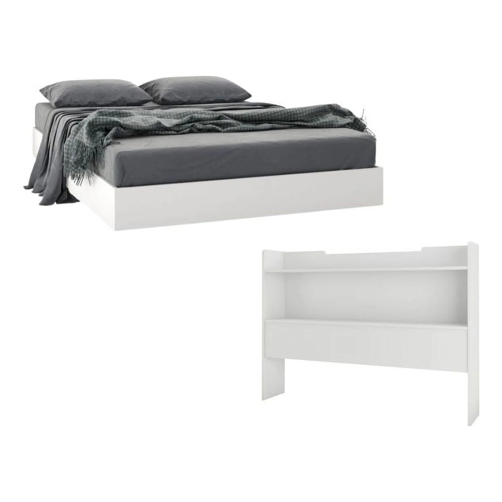 White 2 Piece Full Size Bedroom Set U21518