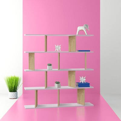 White Oak Geometric Bookcase N170253