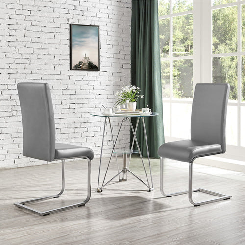 2pcs PU Leather Highback Dining Chair A544
