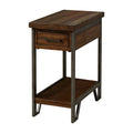 Farmhouse Wood 1-Drawer Side Table in Oak B46126