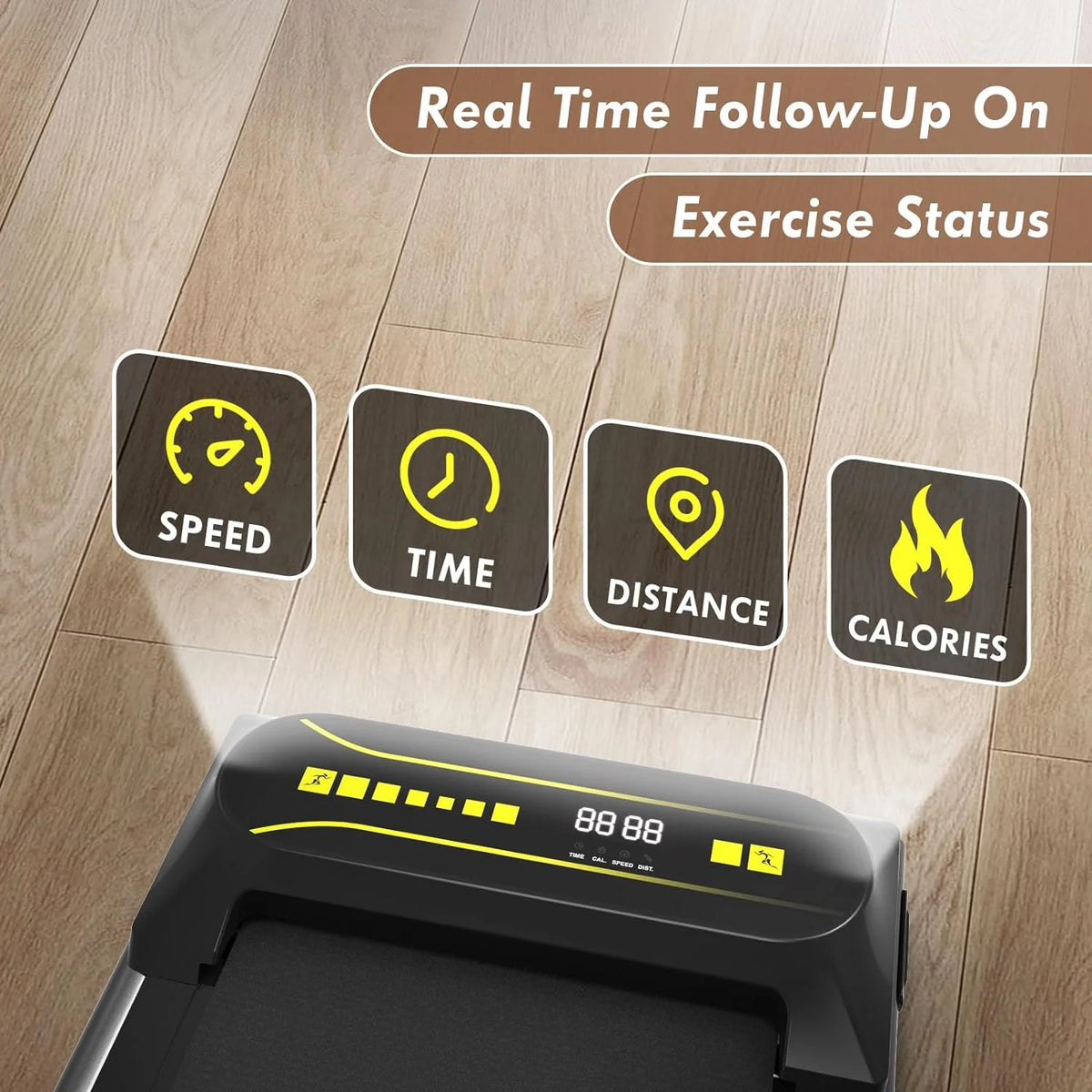 Portable Mini Treadmill with Remote Control Black G603
