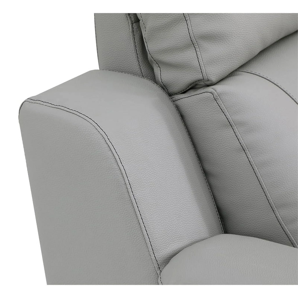 Gray Faux Leather Upholstered Sofa D937801