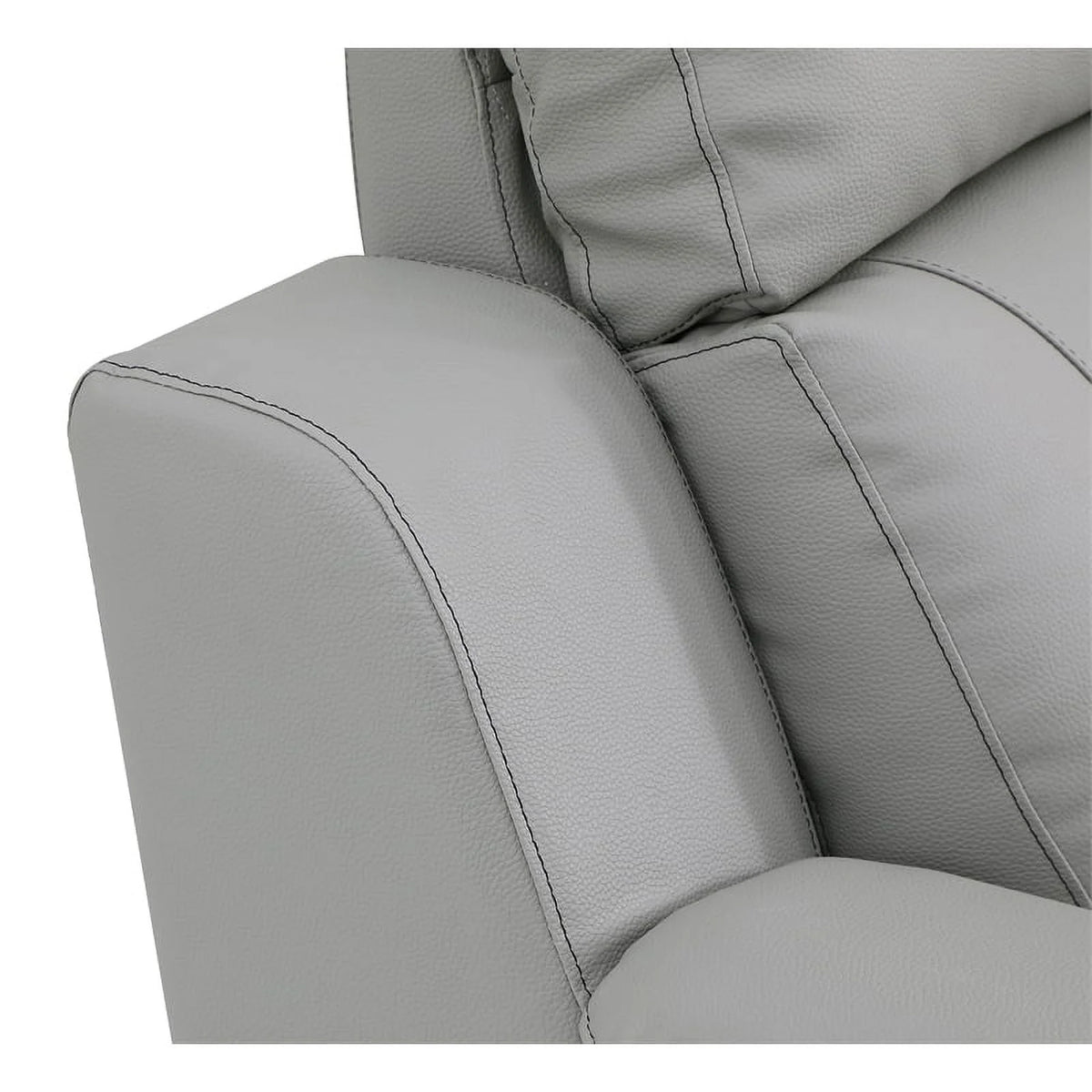 Gray Faux Leather Upholstered Sofa D937801
