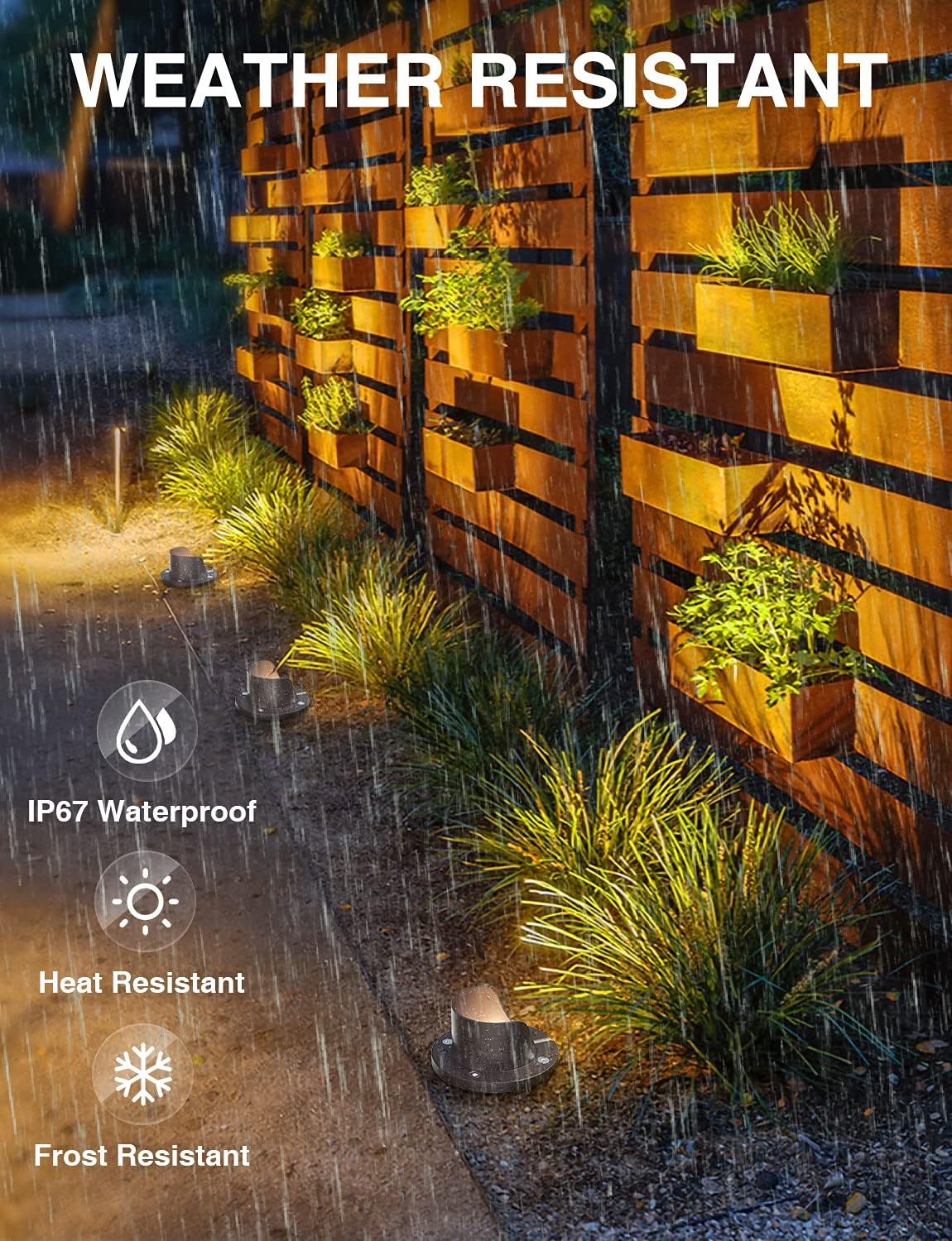 12 Pack Low Voltage LED Landscape Lights Warm White X966152