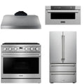 36 Gas Range, Range Hood, Refrigerator and Microwave G5515