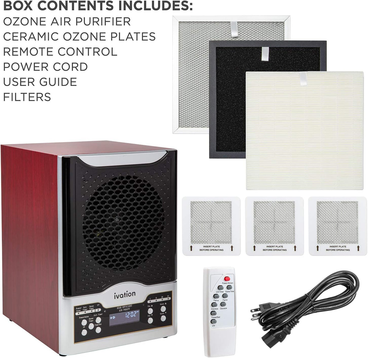 5-in-1 HEPA Air Purifier & Ozone Generator with Remote Y406
