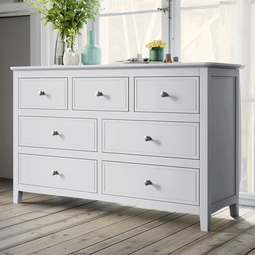 White 3 Piece Wood Bedroom Furniture Set with Full Size Bed P798143