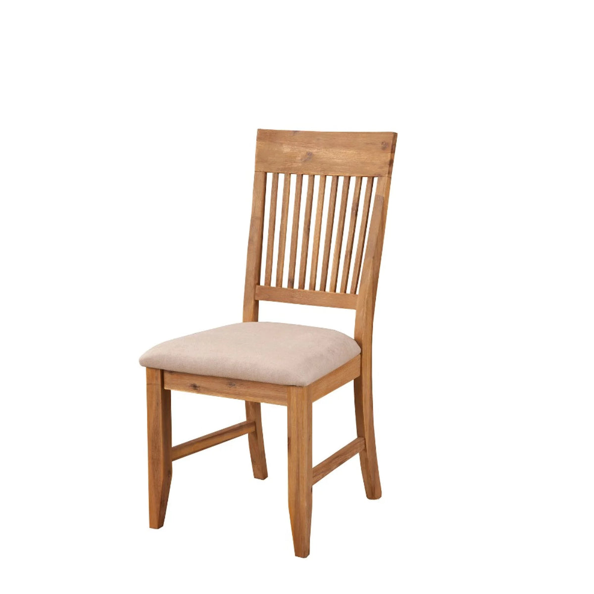 Wooden Side Chair Set Of 2 Natural Brown And Beige J91223