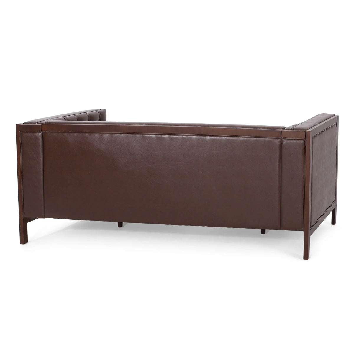 Dark Brown Faux Leather Sofa G4962