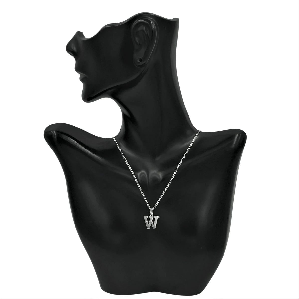 W Initial Pendant Necklace 925 Sterling Silver W105375