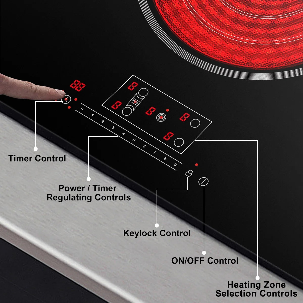 36in 5 Elements Black Radiant Electric Cooktop I45279
