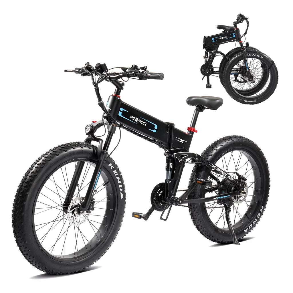 750W 48V 12AH Removable Battery 26" Fat Tire Folding Electric Bike Y2189