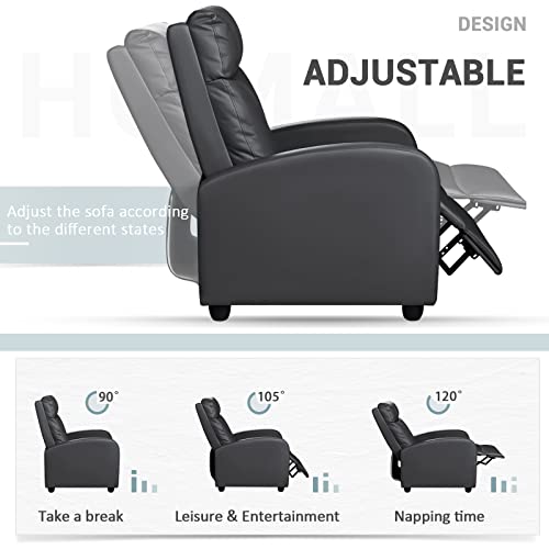 Black PU Leather Recliner Chair B60912
