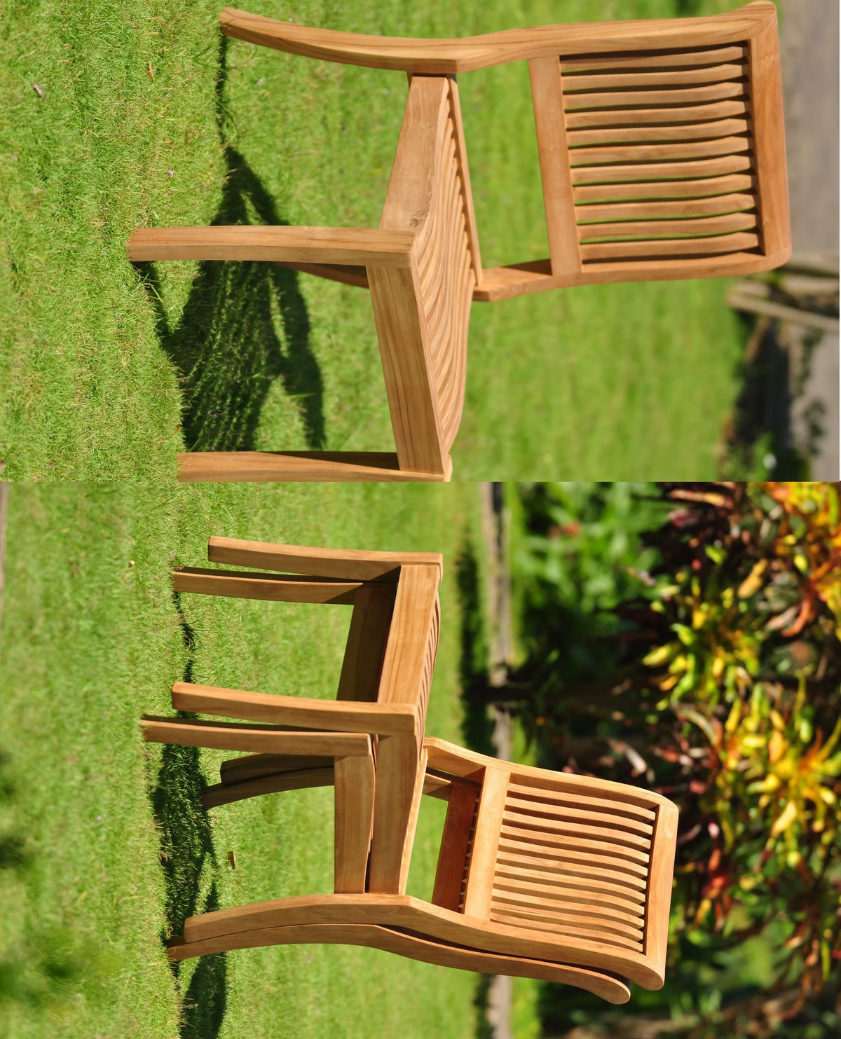9 Pc Teak Dining Set with 72" Round Table and 8 Chairs N89415