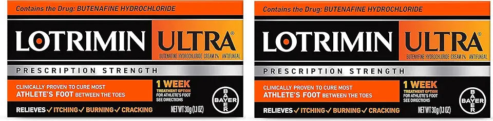 Antifungal Cream with Butenafine Hydrochloride 1% 1.1 Ounce (Pack of 2) A469