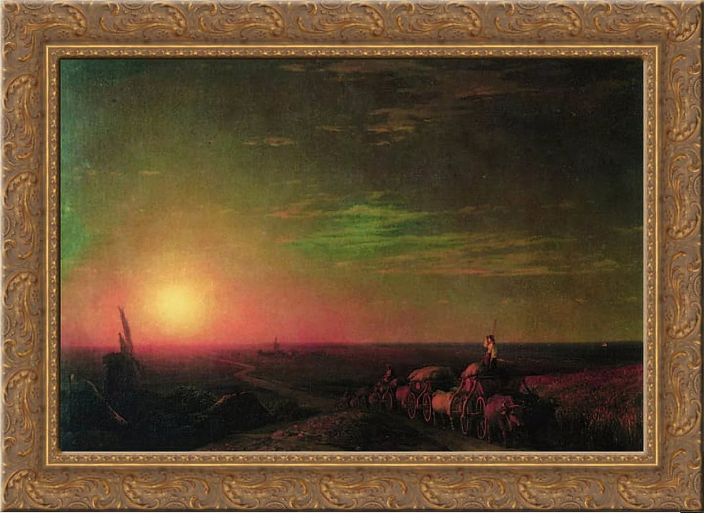 Gold Ornate Wood Framed Canvas Art B323
