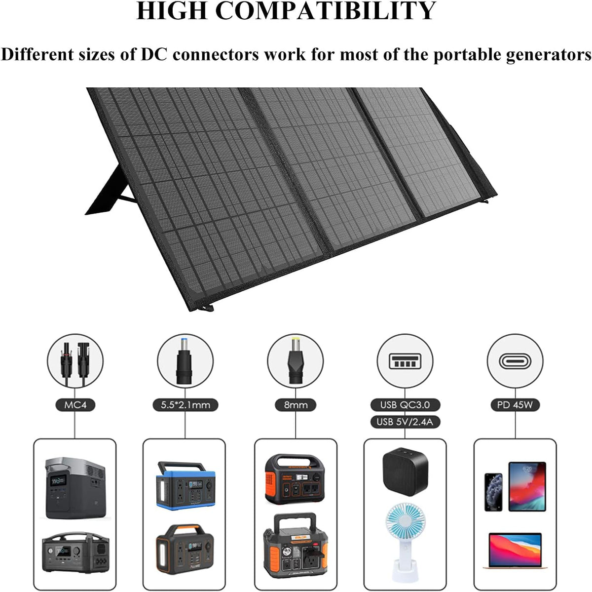 60W Portable Foldable Solar Panel X825754