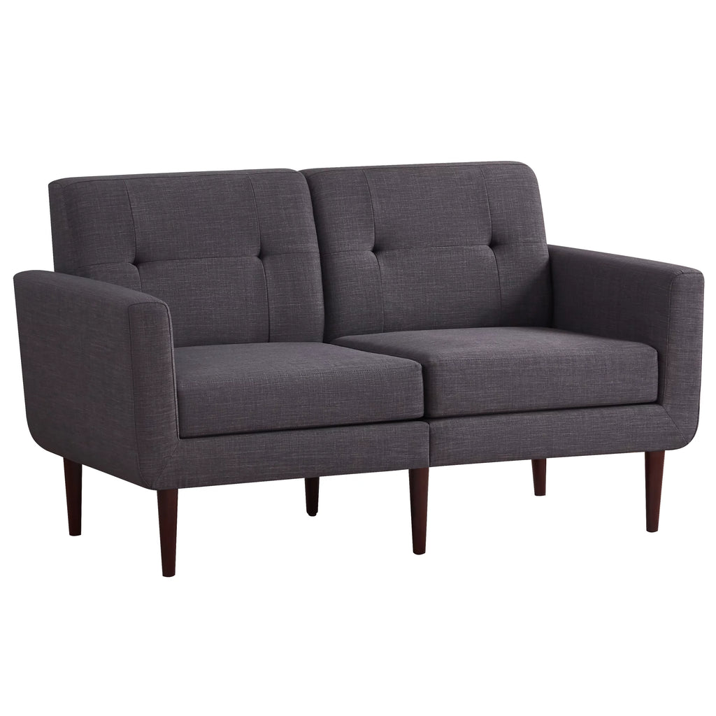 58" Grey Tufted Upholstered Loveseat Sofa K4033