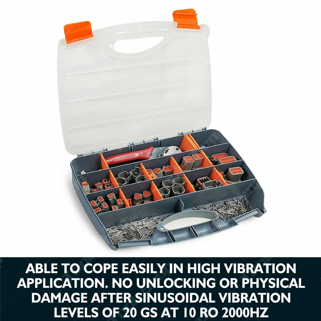 DT Connector Plug Kit, 2 3 4 6 8 Pin Automotive Electrical Connectors with Crimp Tool F50109
